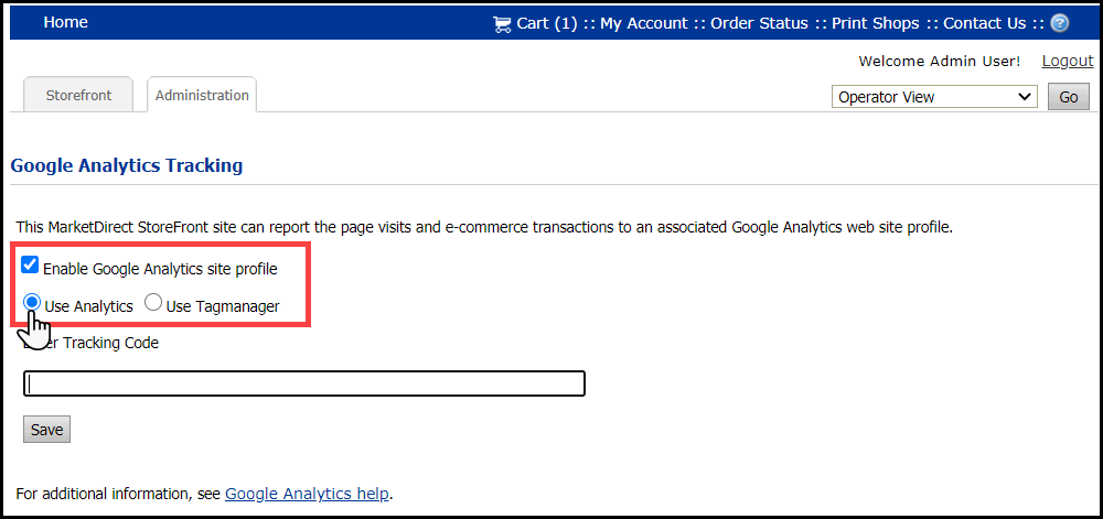 Google Analytics Tracking